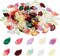 100PCS Glass Leaf Bead Charms Leaf Shape Crystal Beads Cute Charms Earring Charms